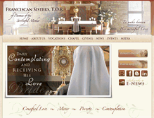 Tablet Screenshot of franciscansisterstor.org